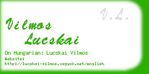 vilmos lucskai business card